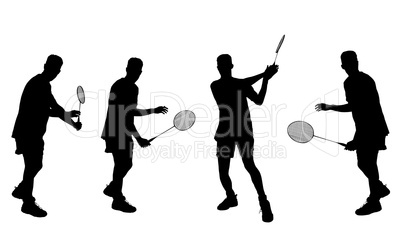 Sportler Silhouetten Badminton
