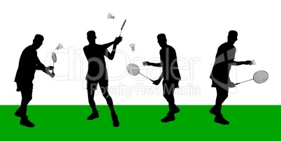 Sportler Silhouetten Badminton