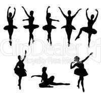 Ballett Tänzerinnen Silhouetten
