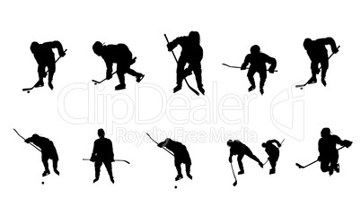 Sportler Silhouetten Eishockey