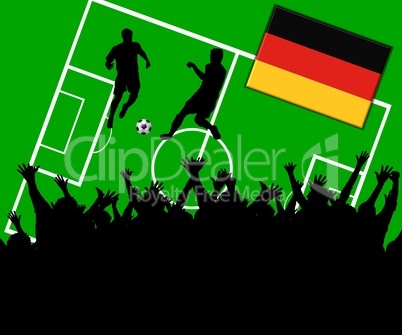 Fußball Länderspiel im Stadion Deutschland