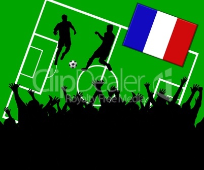 Fußball Länderspiel im Stadion Frankreich