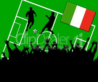 Fußball Länderspiel im Stadion Italien
