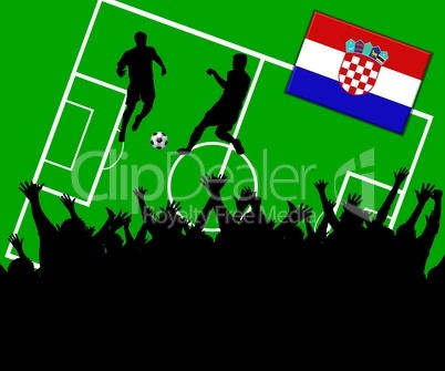 Fußball Länderspiel im Stadion Kroatien