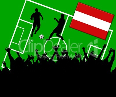 Fußball Länderspiel im Stadion Österreich