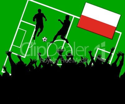 Fußball Länderspiel im Stadion Polen