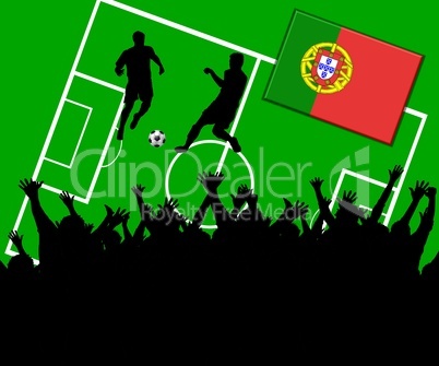 Fußball Länderspiel im Stadion Portugal