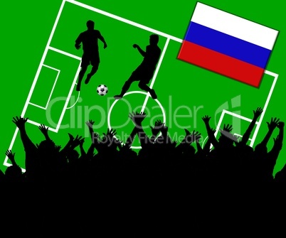 Fußball Länderspiel im Stadion Russland