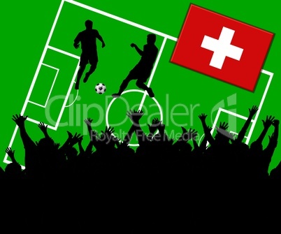 Fußball Länderspiel im Stadion Schweiz