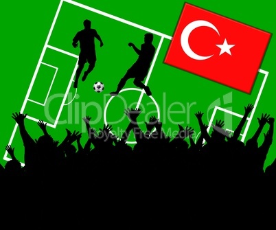 Fußball Länderspiel im Stadion Türkei