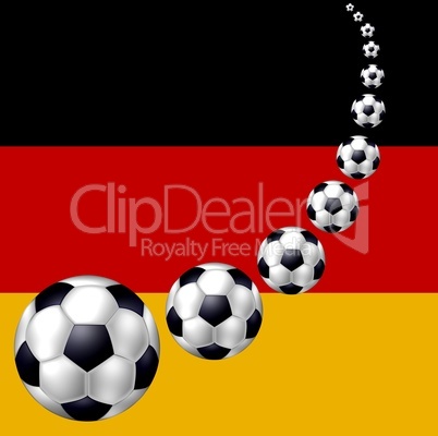 deutsche Fahne mit Fußball