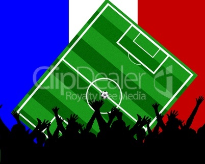 Fußball Fans im Stadion Frankreich