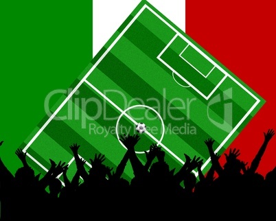Fußball Fans im Stadion Italien