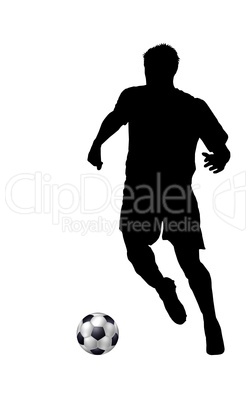 Fussballspieler Silhouette