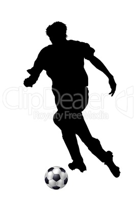 Fussballspieler Silhouette