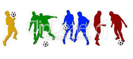 Fussballspieler Silhouette