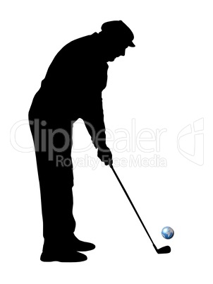 Golfspieler Silhouette