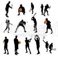 Sportler Silhouetten Ballsport