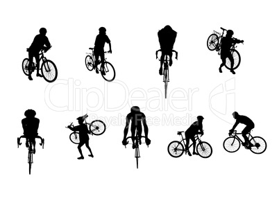 Sportler Silhouetten Radfahrer