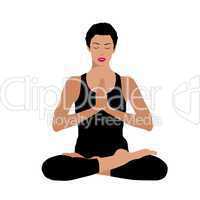 Frau beim Yoga ausgeschnitten