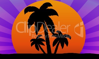 abstrakter Hintergrund mit Palmen