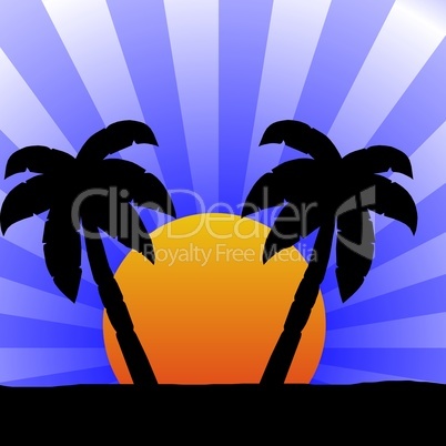 abstrakter Hintergrund mit Palmen
