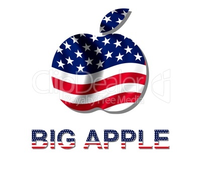 Big Apple Logo im Stars & Stripes Design