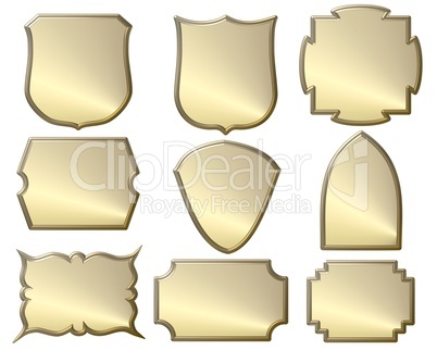 Wappen Set gold