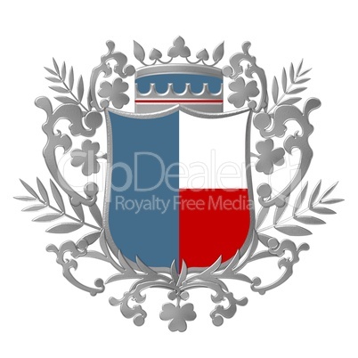 Wappen rot blau
