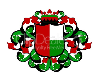 Wappen grün rot
