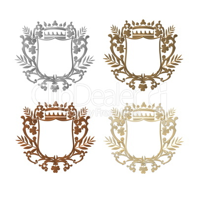 Wappen Set metallic