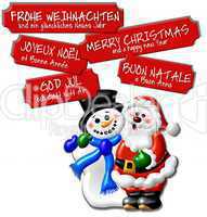 Weihnachtskarte multilingual