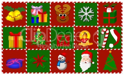 Collage mit Weihnachtssymbolen