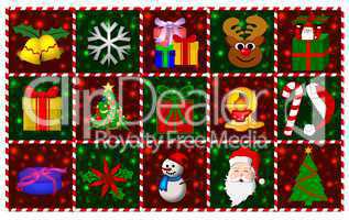 Collage mit Weihnachtssymbolen