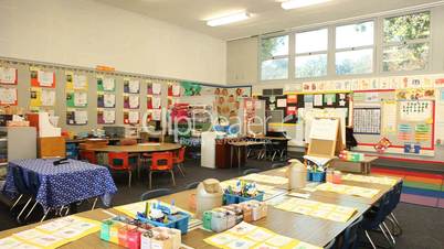 Kindergarten Classroom With No Children Inside