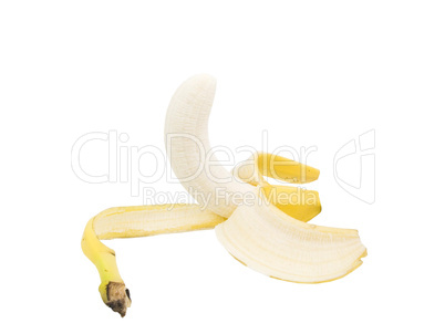 Banana on white