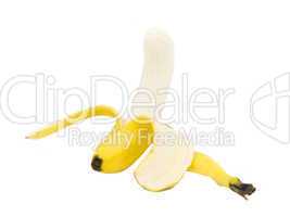 Banana on white
