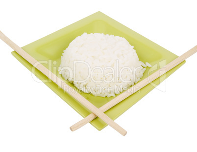Rice on White Background