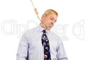 Business man with noose