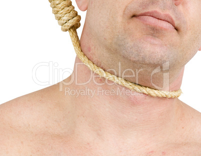 Man hanging from noose
