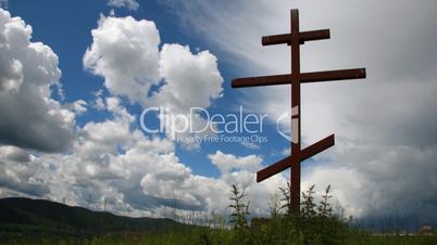 The Cross and clouds.