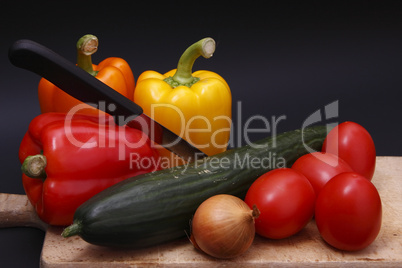 vegetables on chopping board