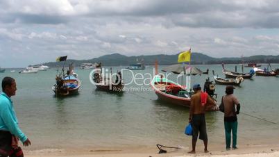 Fischerboote am Thailändischen Strand