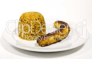 Curryreis mit Currybanane