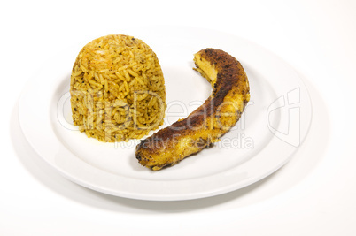 Curryreis mit Currybanane