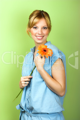 Frau mit Blume