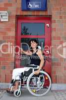 Rollstuhlfahrer WC