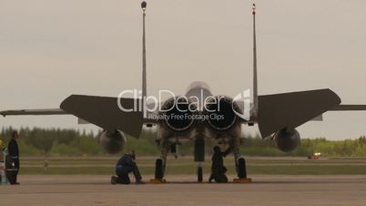F15 rear view flaps move
