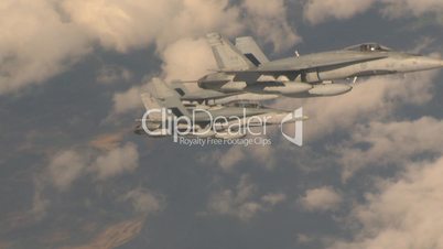 Aerial F18 x2 formation