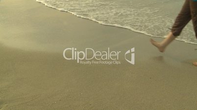 Cuba beach sunset woman on beach